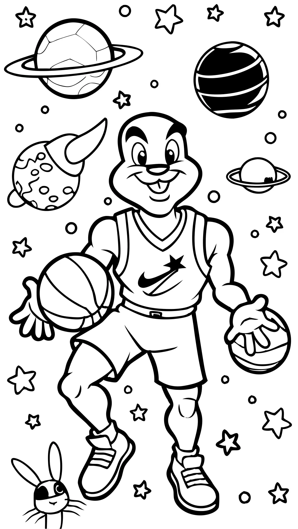 coloring pages space jam